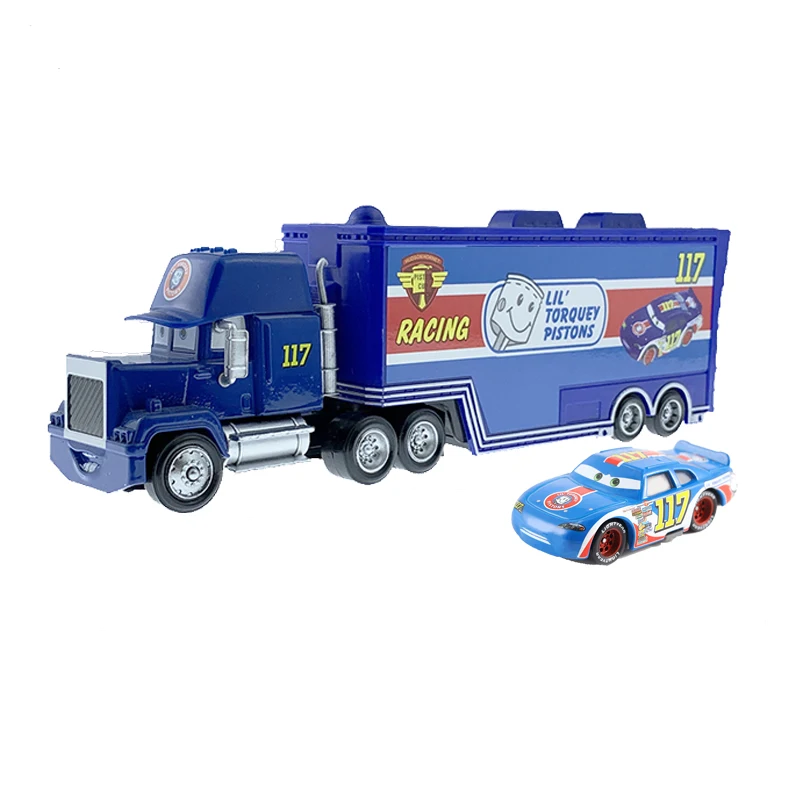 New Lorry Model Toys Collection Jackson Ramirez Chick Hicks King Lightning Hudson Truck With Car Set Alloy Diecast Racer 3 2 1 - view 4