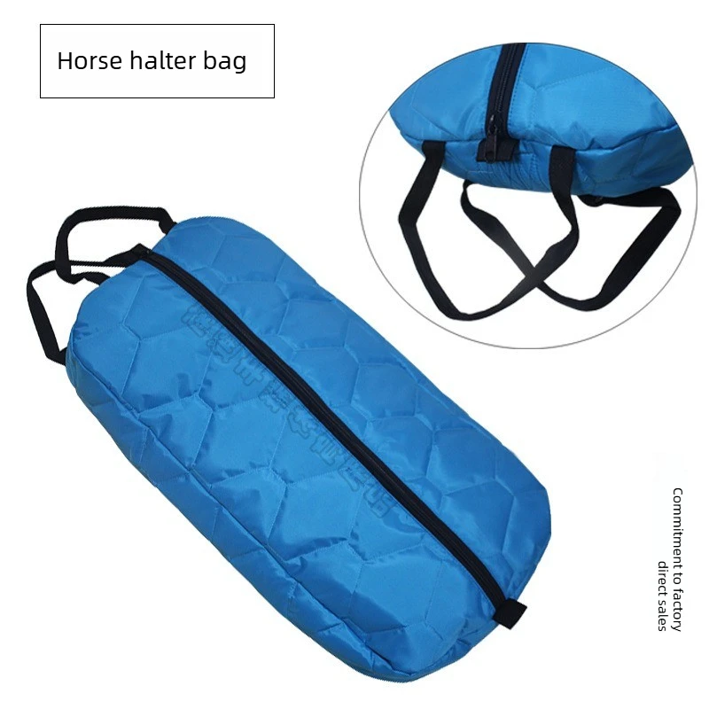 Horse Halter and Lead Rope Storage Bag with Carry Handle Hook and Loop Closure for Stable Travel