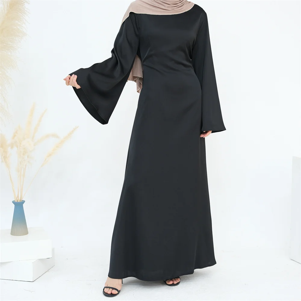 2024 New Eid Saudi Arabia Muslim Modest Dress for Women Dubai Luxury Abaya Islamic Solid Morocco Caftan Turkey Holiday Clothing