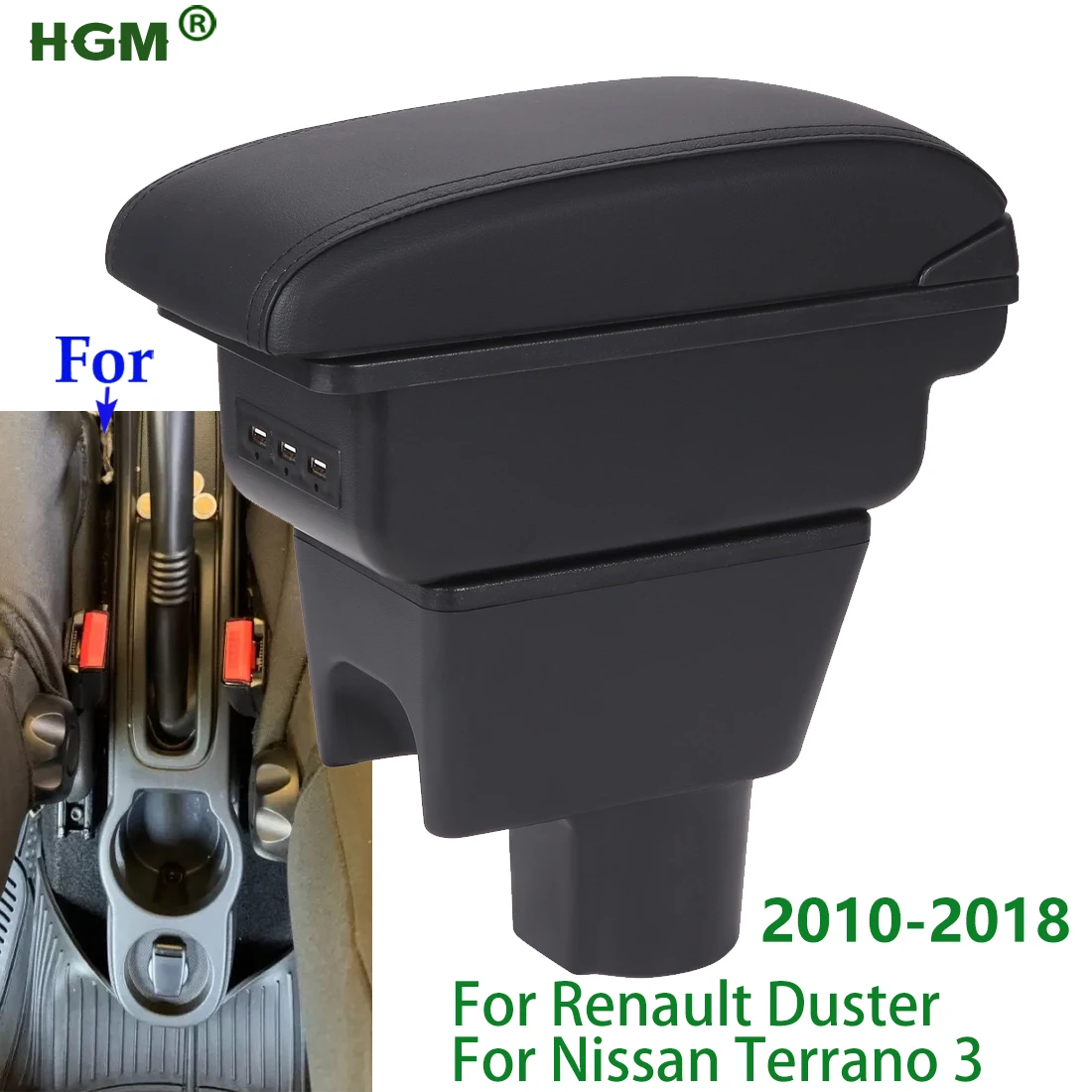 For Renault Duster Armrest Renault oroc Nissan Terrano 3 Car Armrest Storage box Accessories Interior details