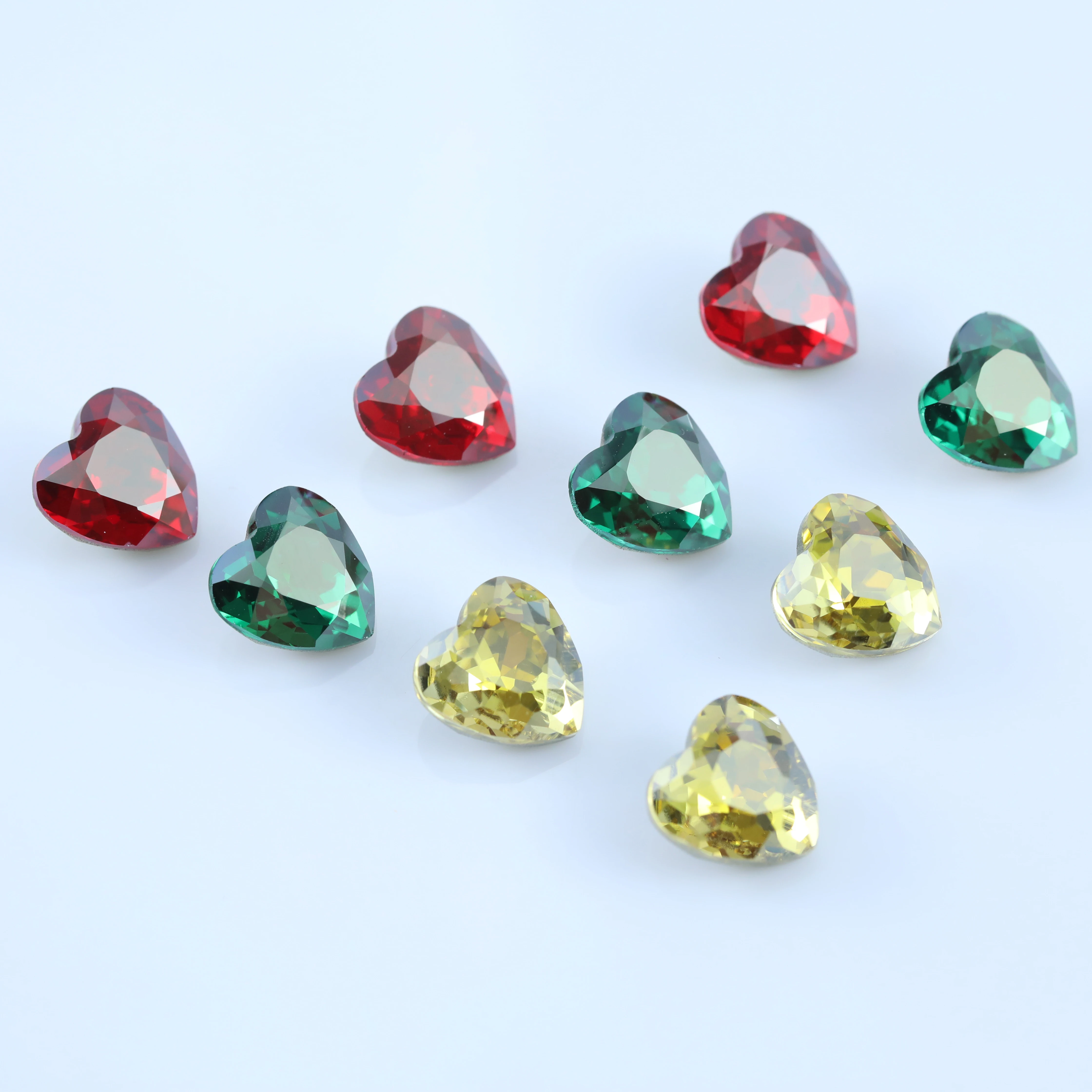 Glänzende Kristall-Königliche Edelstein-Serie Maxi-Herz Spitze Rückseite Fancy Stones Aufnähbare Strasssteine DIY-Zubehör für Taschen, Schuhe, Hochzeitskleider – Detail 5
