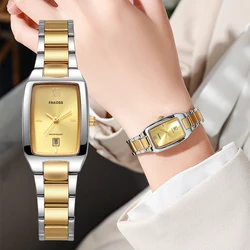 WWOOR-Reloj de pulsera de cuarzo para mujer, accesorio de marca de lujo, de acero inoxidable, resistente al agua, elegante