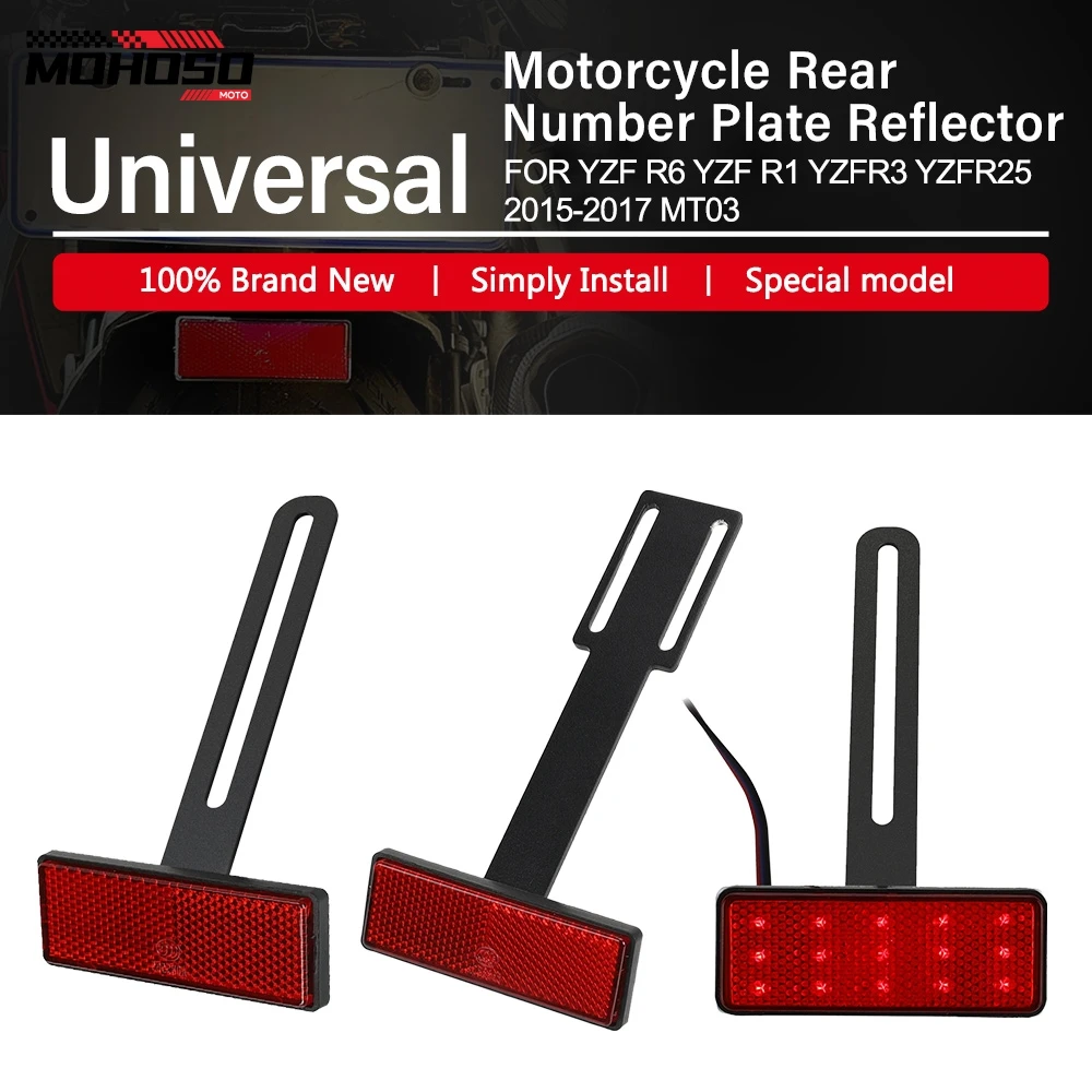 

Motorcycle Accessories LED License Plate Holder Parts Extend Tail Reflector For YAMAHA YZF R6 YZF R1 YZFR3 YZFR25 2015-2017 MT03