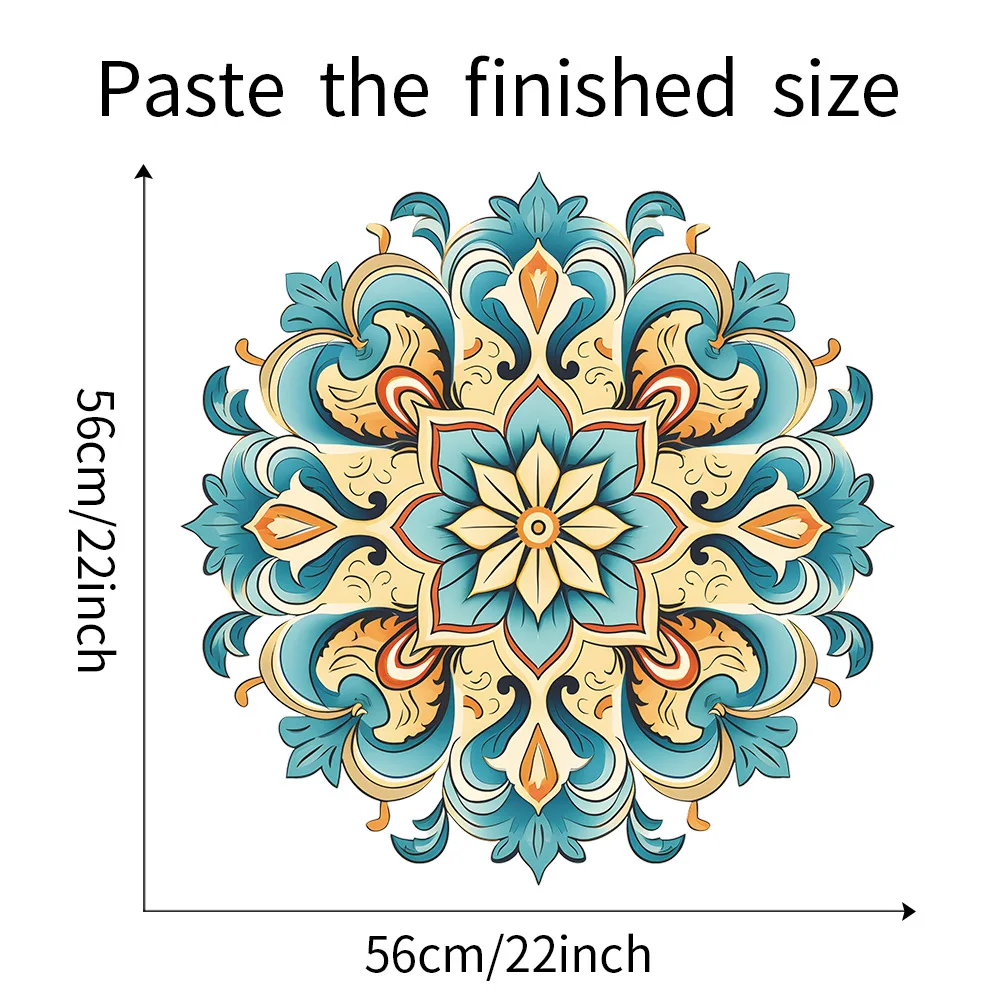 Creative Middle Eastern Retro Pattern Mandala Detachable PVC Wall Stickers Decorative Beautification Room Living Room Stickers view 3