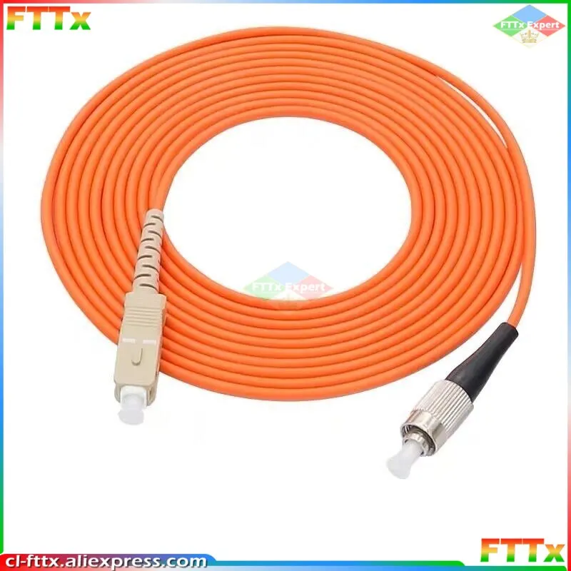 Câble de raccordement de fibre de Sc/UPC-FC/UPC SC-FC le cavalier MM de fibre multimode Simsake OM1/OM2 62.5/125 1m 2m 3m 5m 10m 1PC