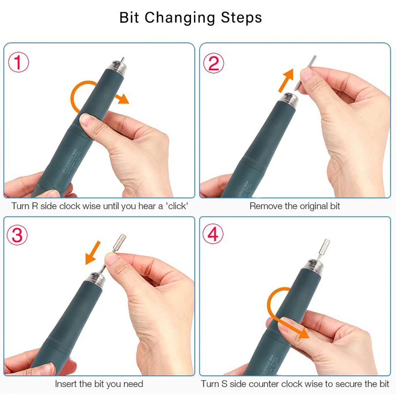 Electric Dental Drill Brushless Micromotor 50000 RPM Polishing Handpiece Professional Manicure Drill Jewelry Drill Electric