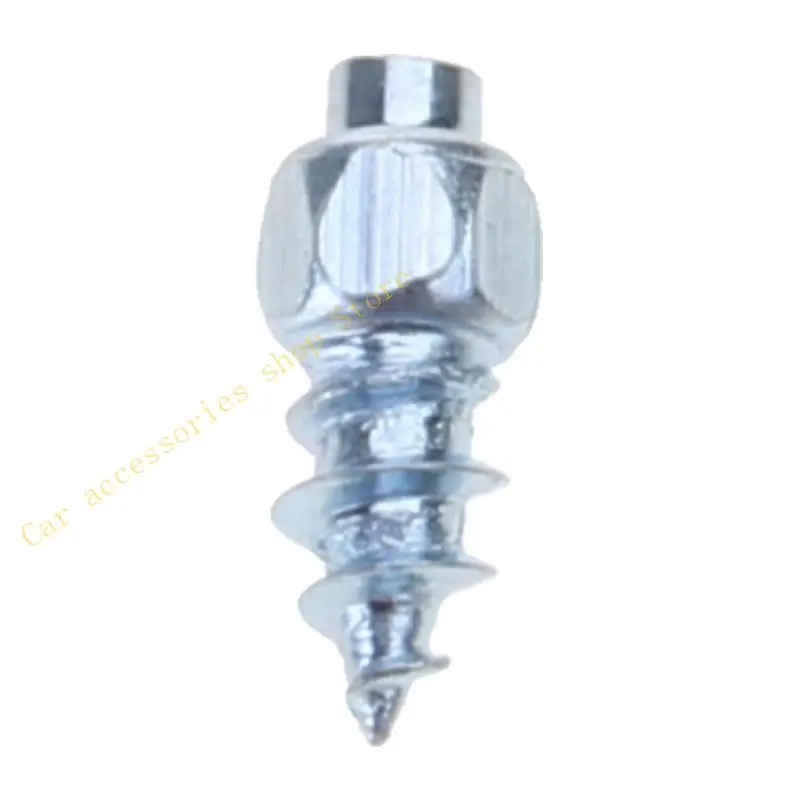 

T21E 100Pcs Carbides Screw Tire Studs Wheel Tyre Snow Studs Snow Tire Spikes Trim Screw in Tire Studs with Installation Tool