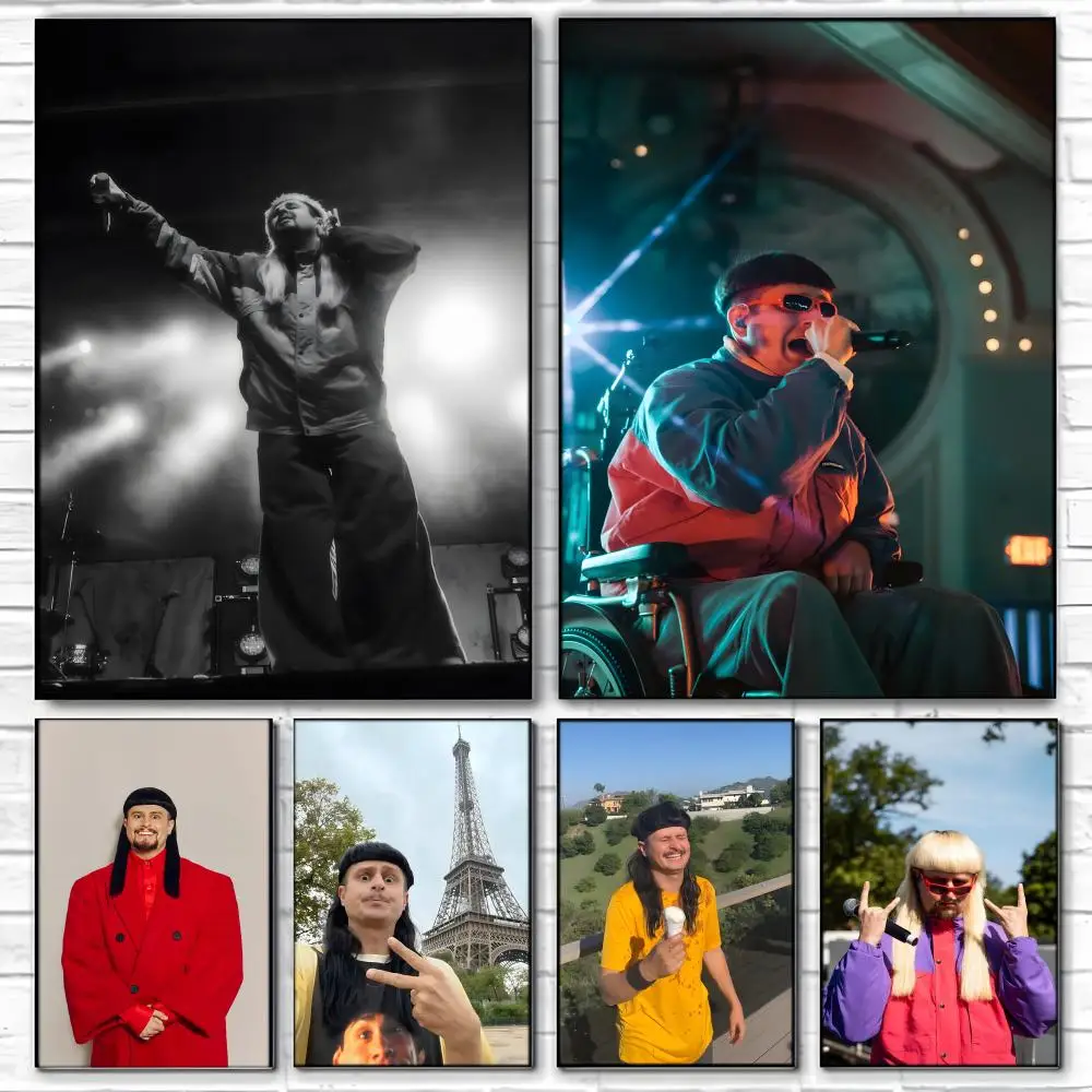 Indie Pop Rap Singer O-Oliver Tree Poster  Self-adhesive Art Waterproof Paper Sticker Coffee House Bar Room Wall Decor