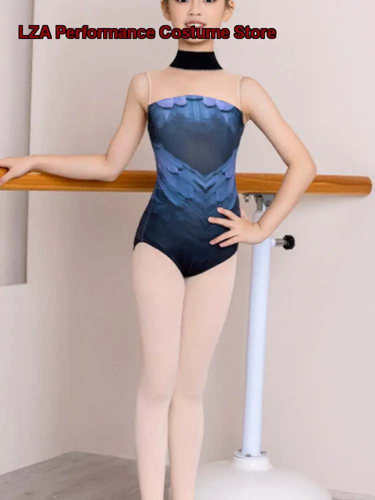 Danzbaby Children's Girls Body Suit High Cut Dance Gymnastics Practice for Basic Training DZS05 Art Exam Kids