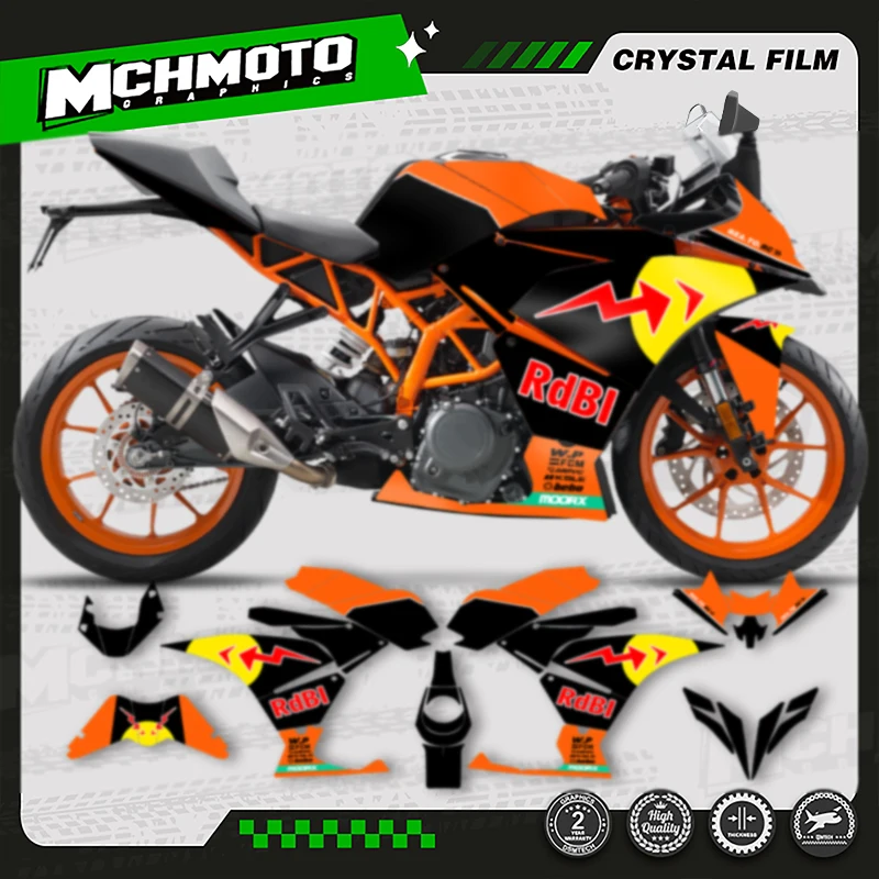 

MCHMFG Custom Team Full Set Motorcycle Graphics Decals Stickers Kits For KTM RC250 RC390 2017 2018 2019 2020