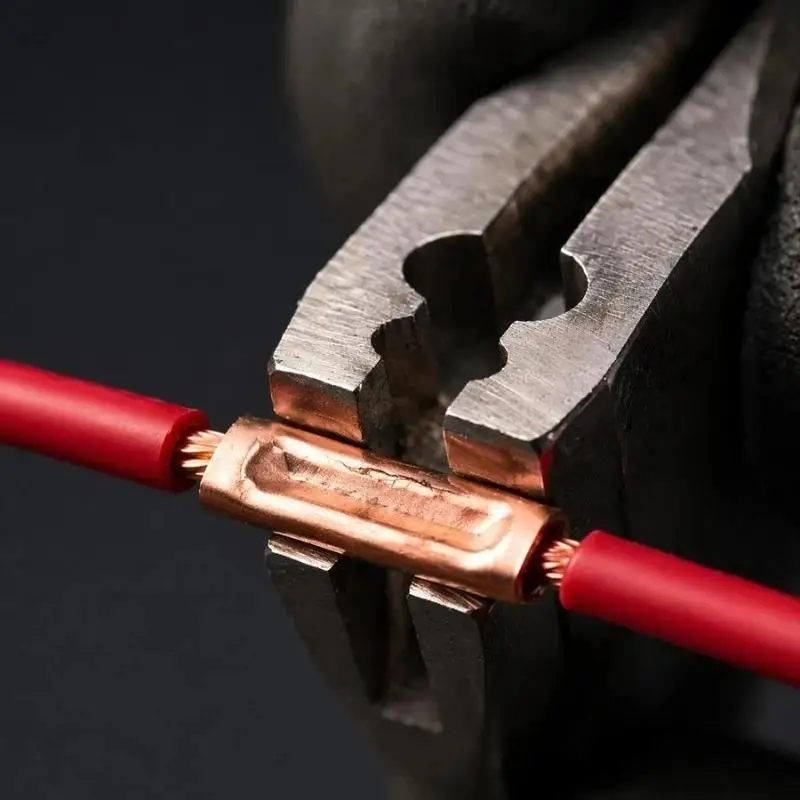 100Pcs Copper Ring Terminals Bare Crimp Wire Connectors Multi Size Optional for General Electrical Repair Projects
