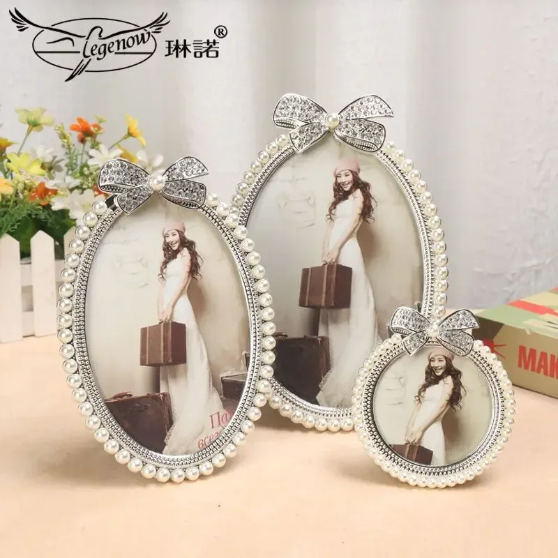 Bow tie high-end fashion table setting photo frame for children's cute 3-inch 6-inch 7-inch wedding dress photo frame