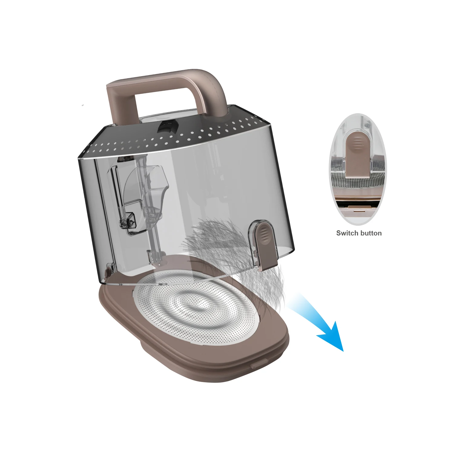 3L 대용량 저소음 애완 동물 진공 청소기 전기 머리 손질 개 고양이 브러쉬 키트