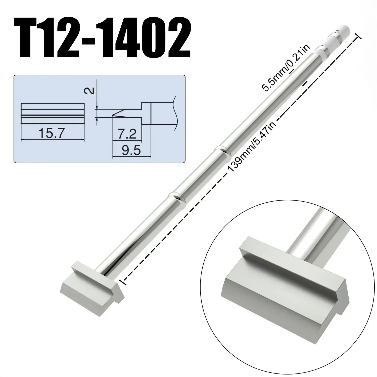 Original T12-1401 1402 1403 1405 1406 Shovel shaped Soldering iron tip for FX-950 951 and T12 series Soldering Station share