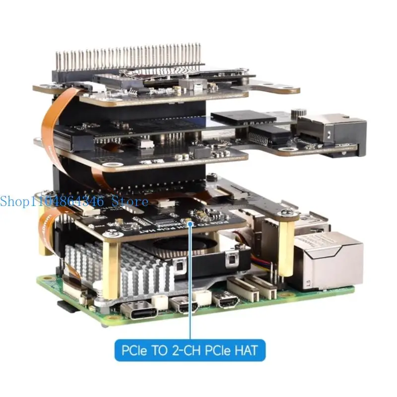 

5ASD PCIE Несколько адаптера Double Connector 2CH Адаптерная плата PCIe