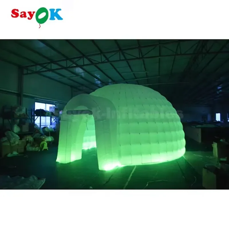 Outdoor Party Led Light Inflatable Dome Tent Portable Commercial Advertising Inflatable Igloo Dome Bubble Tent for Sale