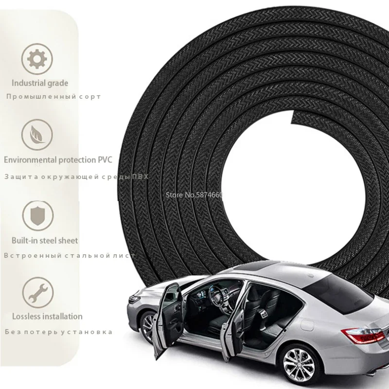 10M Universal Car Door Edge Scratch Protector Sealing Strip Guard Trim Automobile Door Stickers Decoration Protector Accessories