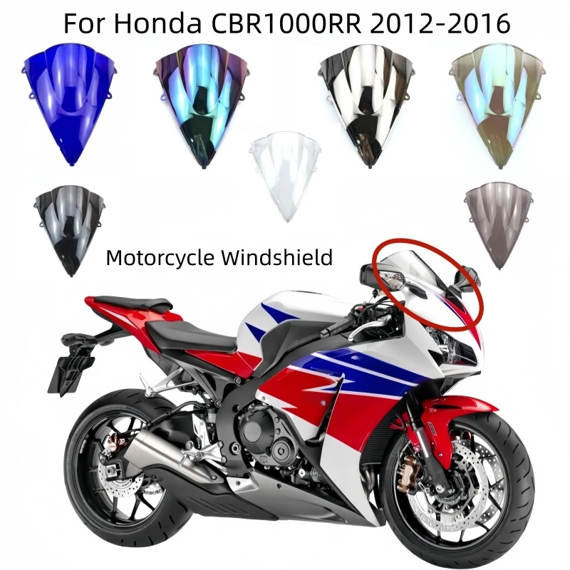 Motorcycle Windshield Front Windshield Flow Guide Plate Double Bubble Wind deflector For Honda CBR 1000 RR CBR1000RR 2012-2016