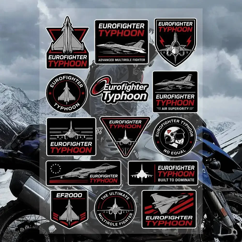 C-Euro-gfighs-ter Typh-hoon F-Fighter Stickers Set Waterproof Vinyl Decals For Motorcycle Helmet Car Laptop Skateboard Luggage
