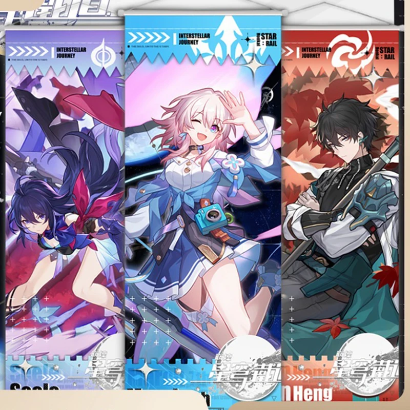 Game Honkai: Star Rail Scroll Canvas Muur Opknoping Schilderen Home Decor Poster Wall Art Room Gift Dan Heng 7 Maart Bronya Seele