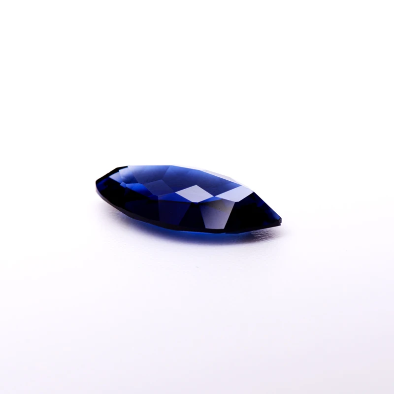 Laborgezüchteter Saphir in Marquise-Form, königsblauer Farbton, für DIY-Schmuckherstellung, Ringe, Halsketten, Ohrringe, Hauptmaterialien, Zertifikat – Detail 4