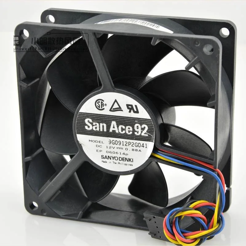 

New CPU Fan for SANYO 9G0912P2G041 9032 12V 0.88A 4-wire PWM Server Cooling Fan 90x90x32mm