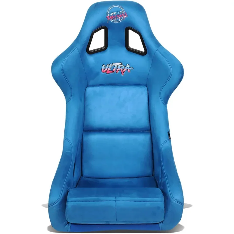 NRG-FRP-302BL-ULTRA Universal Fixed Back Bucket Racing Seat for 6-Point Harnesses, Size L, Blue Seat Cover