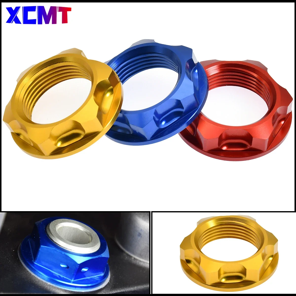 For Yamaha CNC Steering Stem Top Yoke Nut YZ250F YZ450F YZ125 YZ250 YZ400F YZ426F YZ125X YZ250X YZ250FX YZ450FX WR250F WR450F YZ