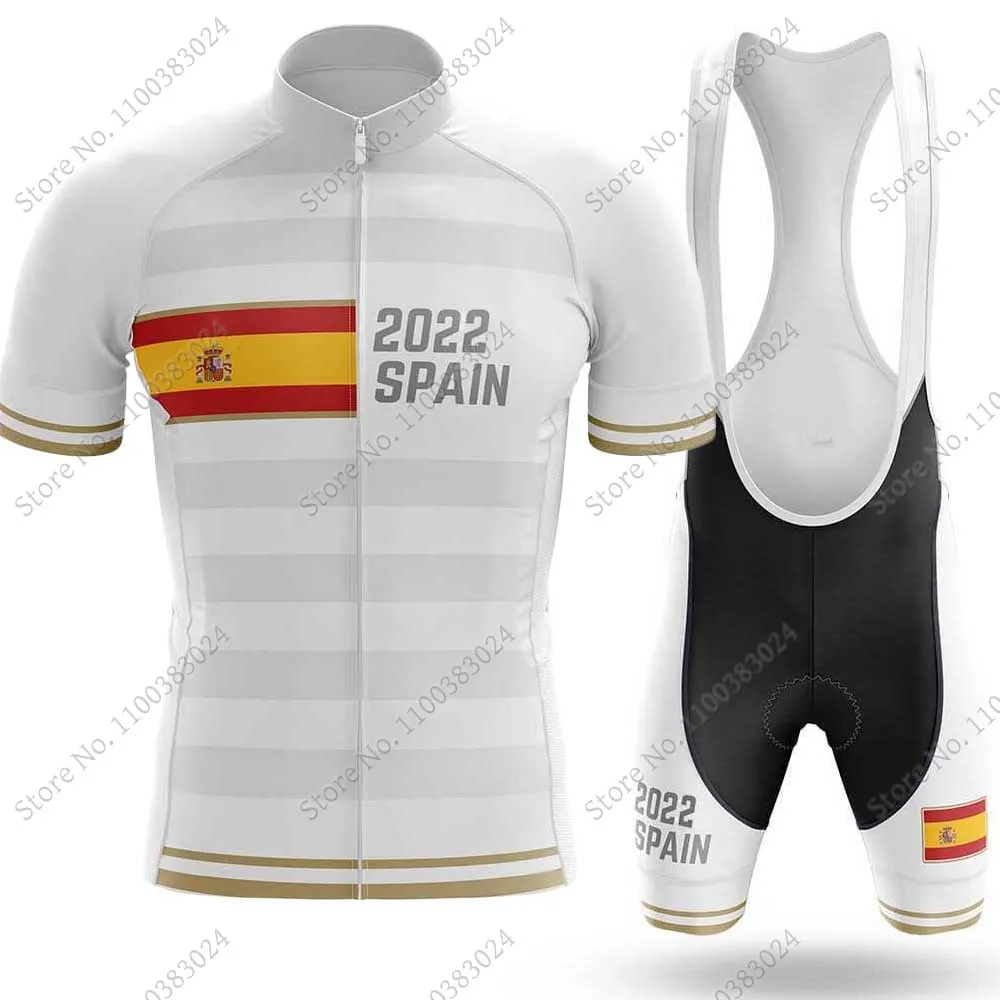 Suit 2023 Spain National Team Cycling Jersey Set Summer Spanish Cycling Clothing Road Bike Shirts Kit Bicycle Tops Ropa Ciclismo