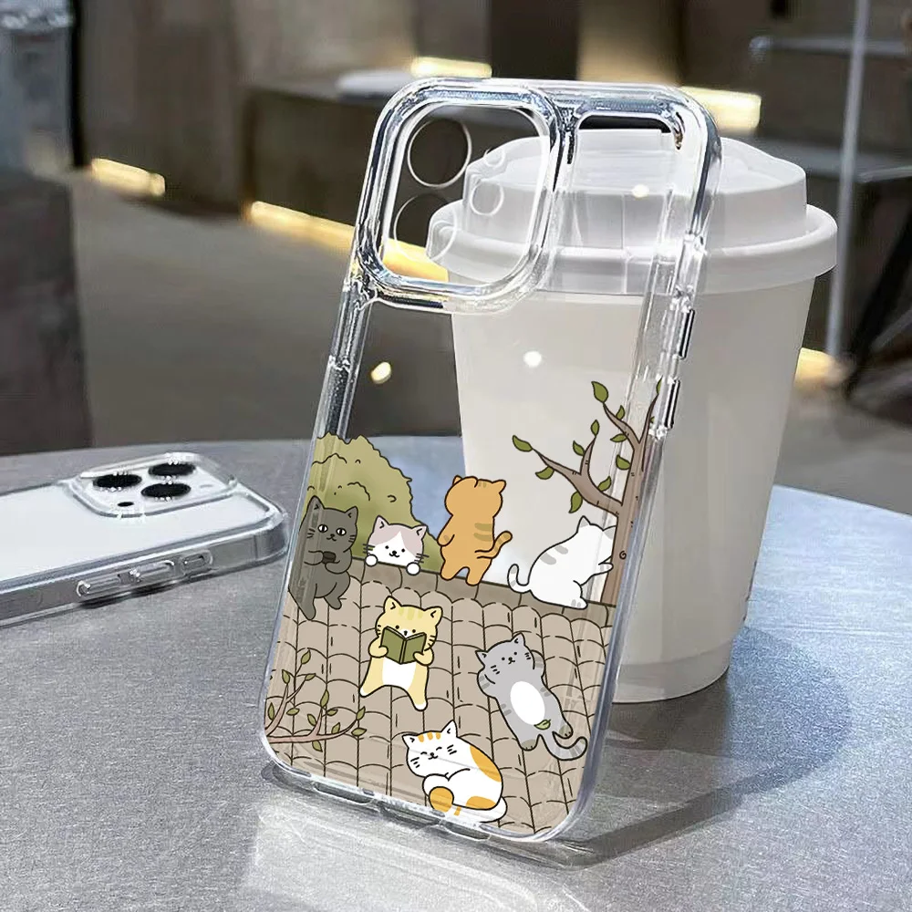 Cute Cat Fruit Art Phone Case For Oppo Realme Note 70 16 15 14 13 12 C63 C53 C55 11 C35 C33 C31 C30 9 10 Pro Plus 5G Clear TPU