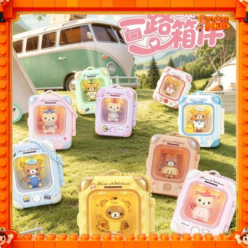 Pendentif Rilakkuma Blind Box Original Lumineux à LED, Breloque de Sac Tendance, Jouet de Collection, Ornement Suspendu, Jouet Mdol, Cadeau