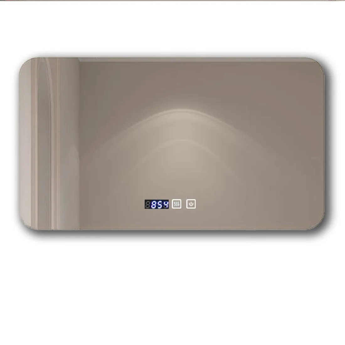 Borderless bathroom mirror, washstand mirror, wall-mounted bathroom mirror with lamp