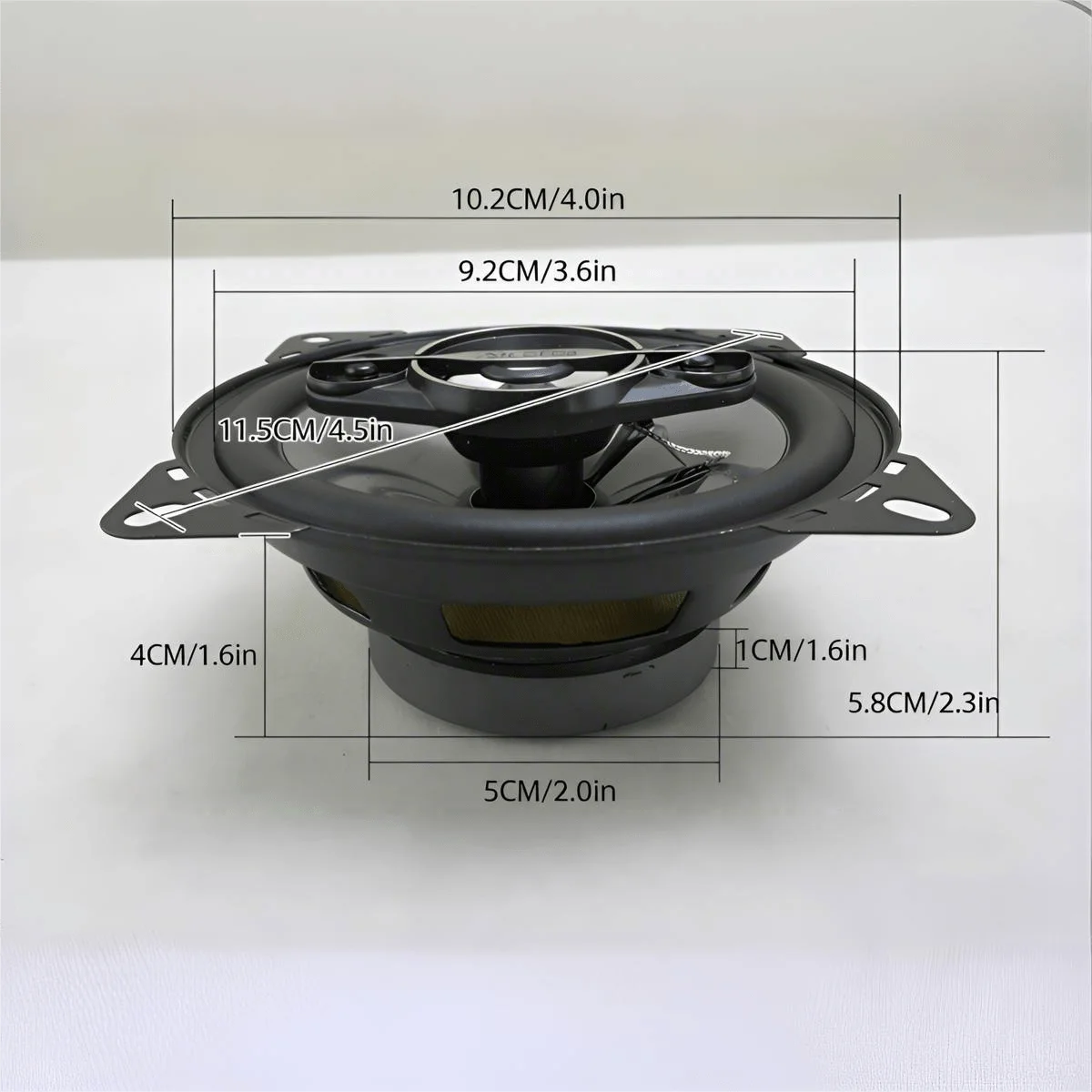 2-Pack 4-inch Car Speakers, 12V 220W Maximum Power, 4-Way Speaker with Buzzer Tweeter, Free Dust Cover Car Door Specific Speaker
