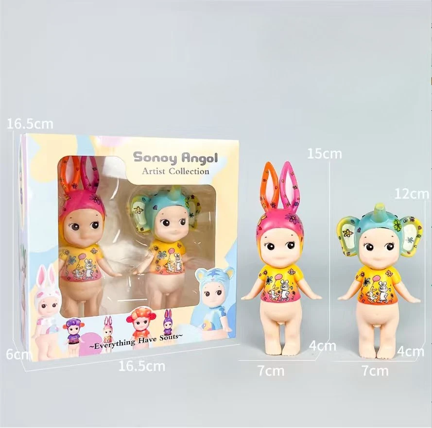 

Popular New Style Standing Pose 2-piece Archangel Figurine Blind Box Table Decoration Holiday Gift for Children