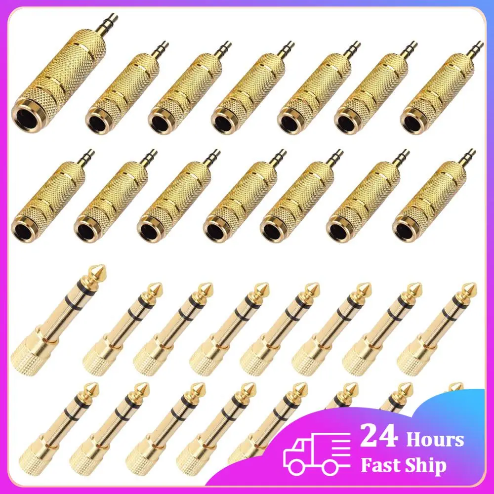 Jack Converter Headphone Adapter 6 35 mm Male to 3 5 mm Female Wear-resistant Audio Plug Gold Plating Process Power Amplifier