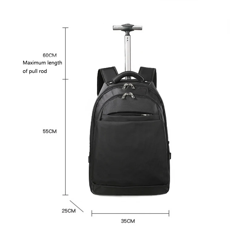 Pulley Luggage Backpack Solid Oxford Cloth Boarding Travel Bag Trolley Luggage 20 Inch Business Computer Backpack Travel Cas