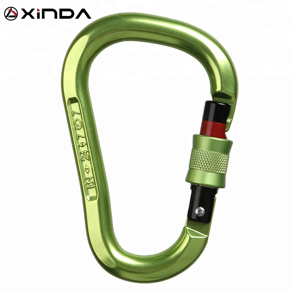 XINDA 24kN 7075 Aluminum Triple Lock Multi-Tool Screwgate Carabiner for Rock Climbing High-Strength Gear Outdoor Adventures