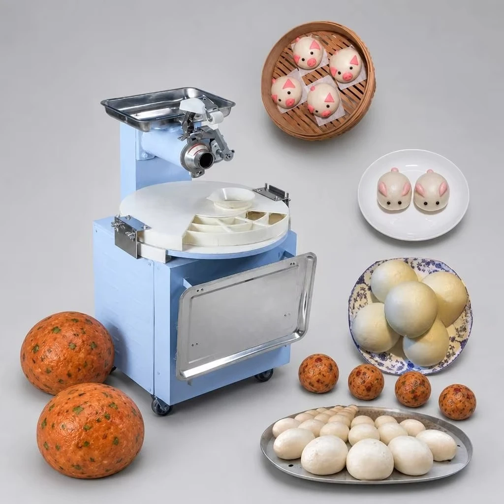 for^Stable Performance Adjustable Dough Divider Rounder Dough Cutting and Balling Machine	Continuous Bread Rolls Dough Divider