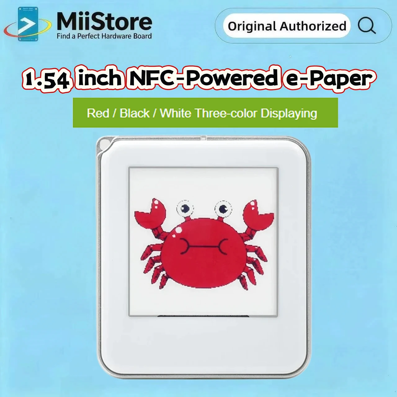Waveshare 1.54 Inch Passive NFC-Powered E-Paper E-ink Three-color EPaper Eink Display Screen Module for AndroidMobile PhoneAPP