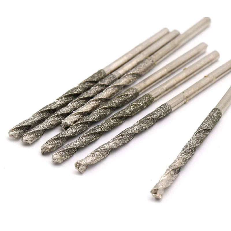 5pcs Diamond Coated Twist Drill Bits HSS High Speed Steel Drill Bits Set Metal Drills Power Tools Jewelry Crystal Punching