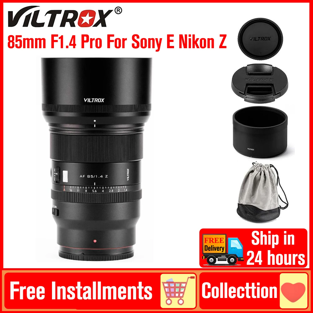 Lente Viltrox AF 85mm F1.4 Pro de Fotograma Completo para Nikon Z-Mount Z5 II Z6 II III Z7 II Z9 y Sony E-Mount A7 III A7R III A7R VI ZV-E1