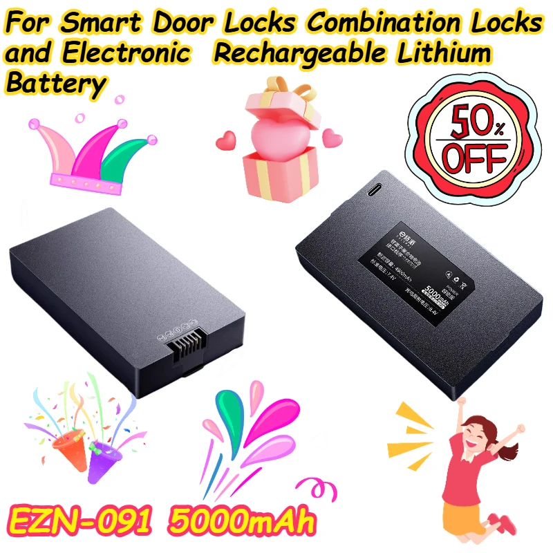 

EZN-091 5000mAh for Smart Door Locks Combination Locks and Electronic Rechargeable Lithium Battery