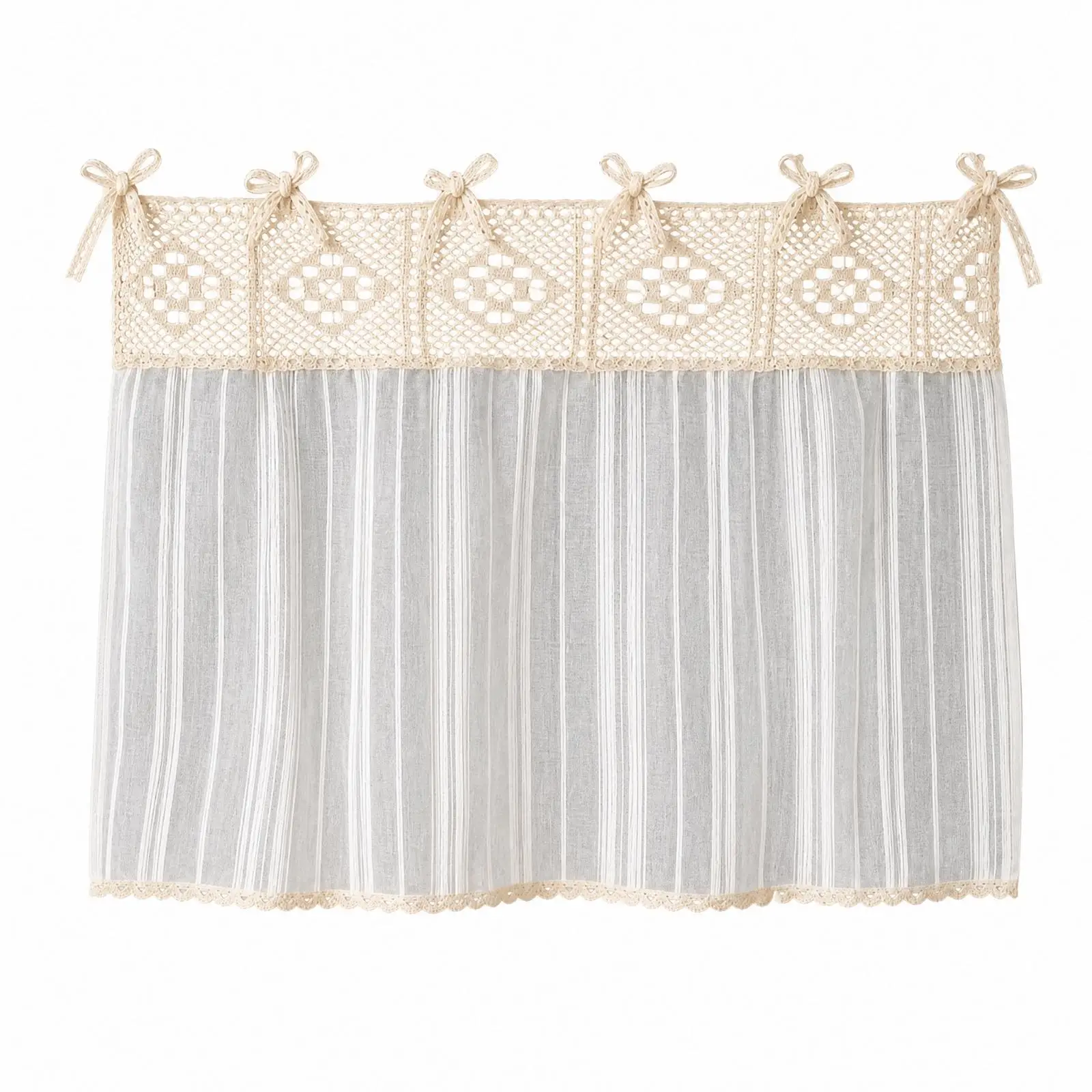 Polyester Kitchen Curtain for Oven Front with Cloth Ties for Cabinet Opening Small Window Curtains for Kitchen Sink Cover Dust
