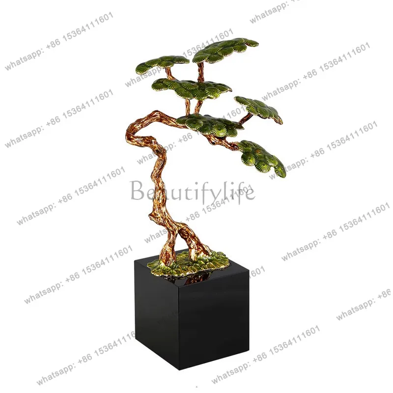 Ornament New Chinese Zen enamel color welcome pine living room office desktop home decoration