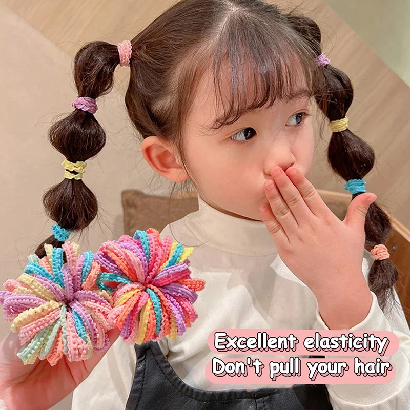 50 قطعة من ربطات الشعر بلون الحلوى للفتيات، رباط شعر مرن للأطفال، ربطات شعر مريحة وعصرية، إكسسوارات للأطفال