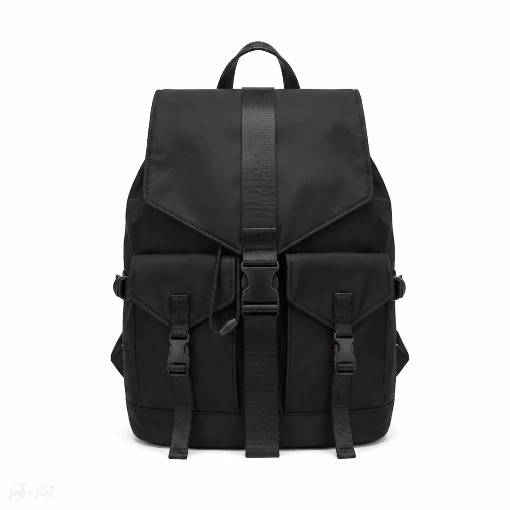 Lightweight Travel Backpack for Men or Women Waterproof Casual Daily Bagpack Multi-pocket Black School Shoulder Bag