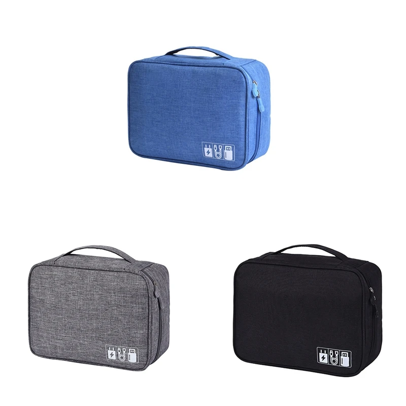 AU61-Portable Cable Storage Bag Waterproof USB Data Line Charger Plug Organizador For Travel Electronic Organizer