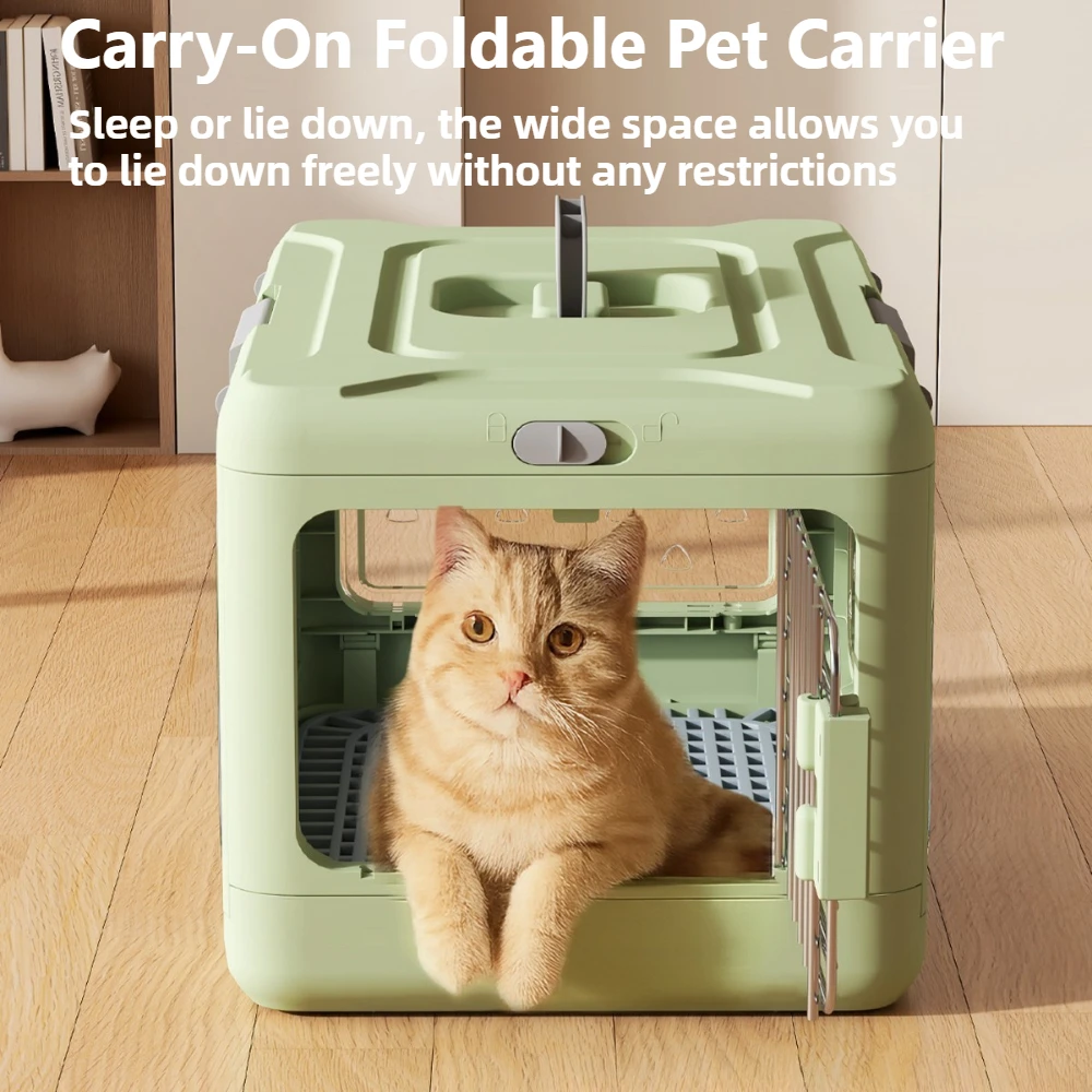 

Winter Foldable Cat Carrier Handheld Pet Airline Approved Travel Bag with Ventilation