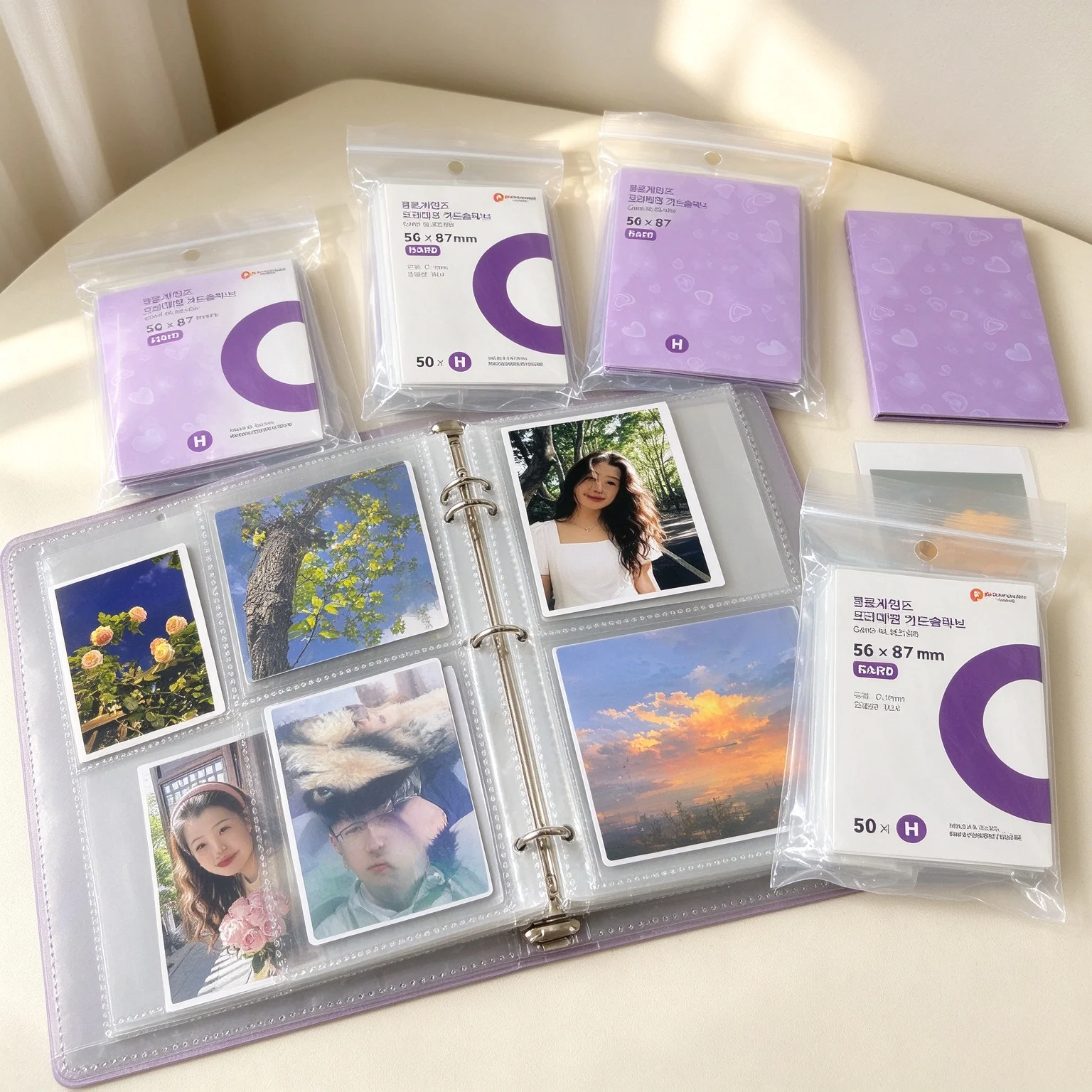 50Pcs 56x87mm Hard Photo Card Sleeves Clear Acid Free CPP Anti-Scratch Kpop Photocard Holder Protector Film Album Binder TCG