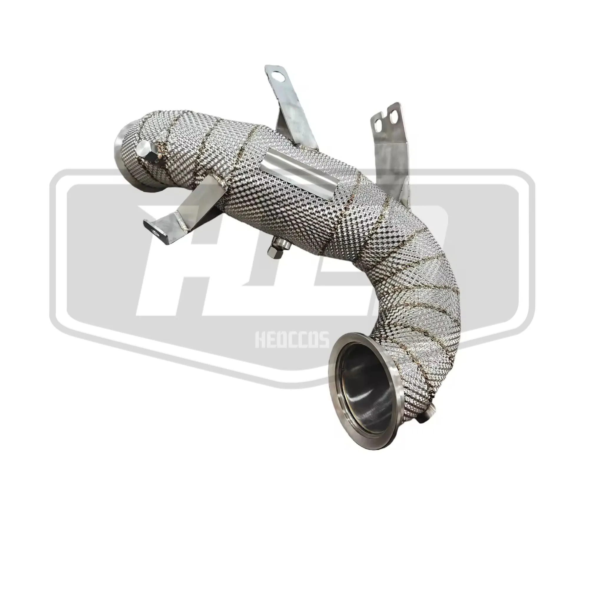HEO الفولاذ المقاوم للصدأ Catted Heatshield النازل لمرسيدس بنز A45 A45S AMG W177 M139 2.0T 2019 + سباق النازل